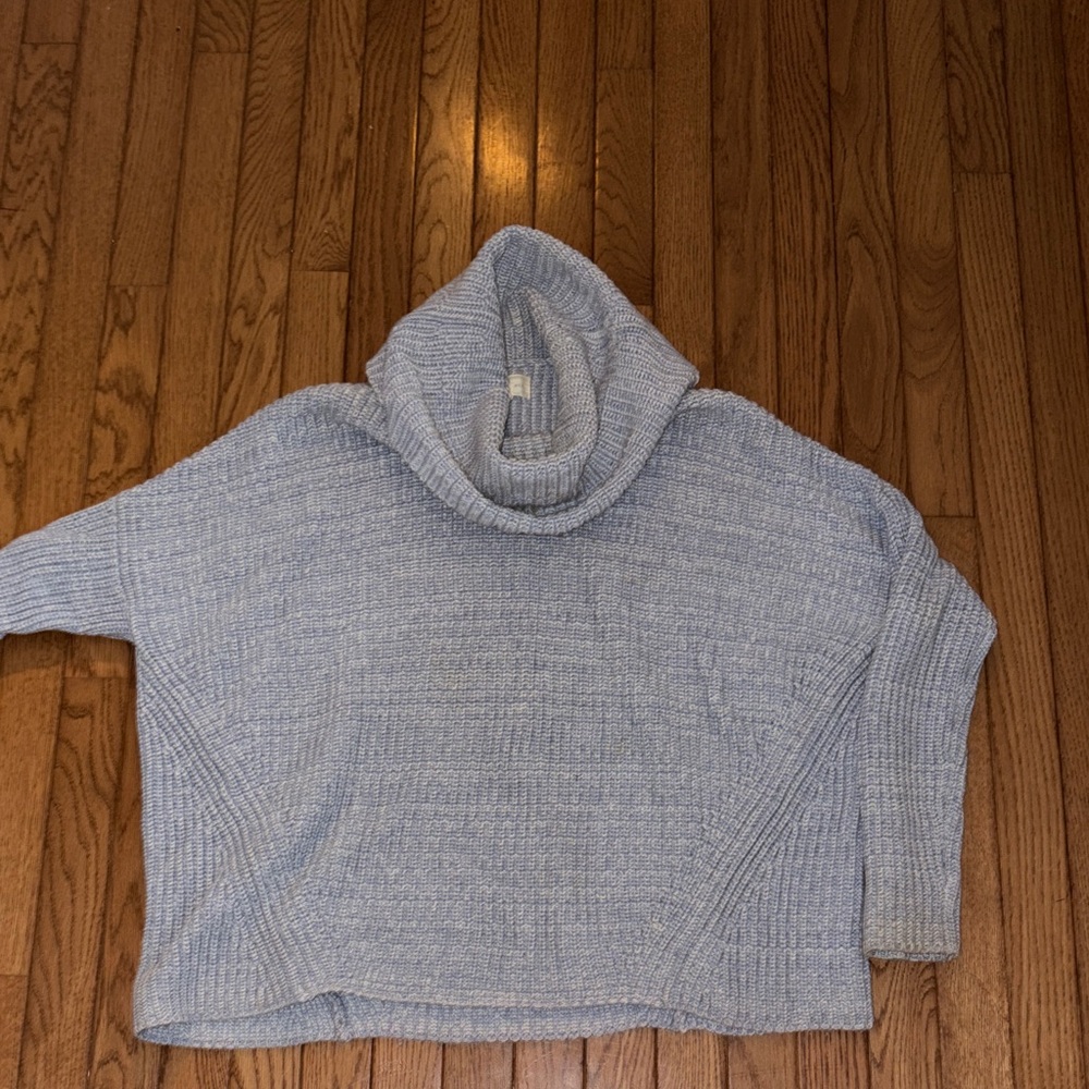 Lou & Grey Light Blue Cowl Neck Sweater